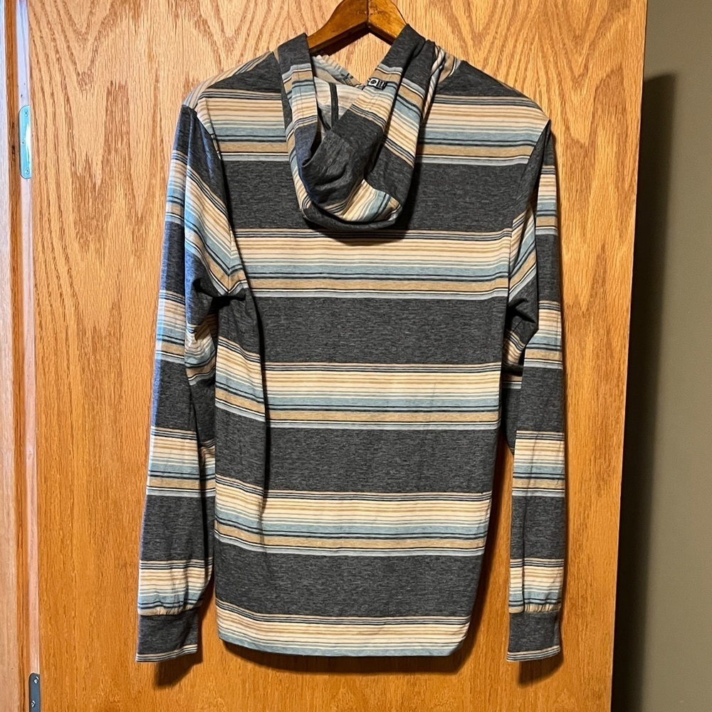 Salty Crew Blue and Tan Striped Hoodie - Picture 8 of 9